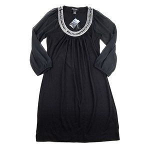 White House Black Market Jewel Neck Chemise Dress